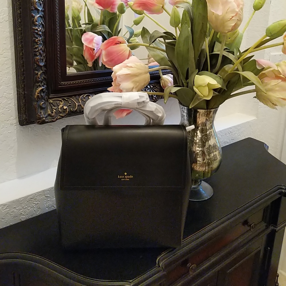 NEW WITH TAGS BLACK LEATHER KATE SPADE BACKPACK
